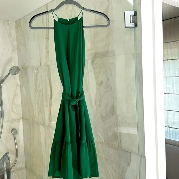 Tibi | Dresses | Tibi Midi Dress Emerald Green With Waist Strap Never Worn  Size 4 | Poshmark